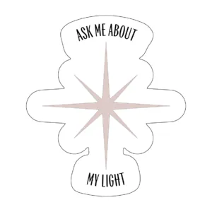 Ask Me About My Light sticker for angel parents by Nora’s Light