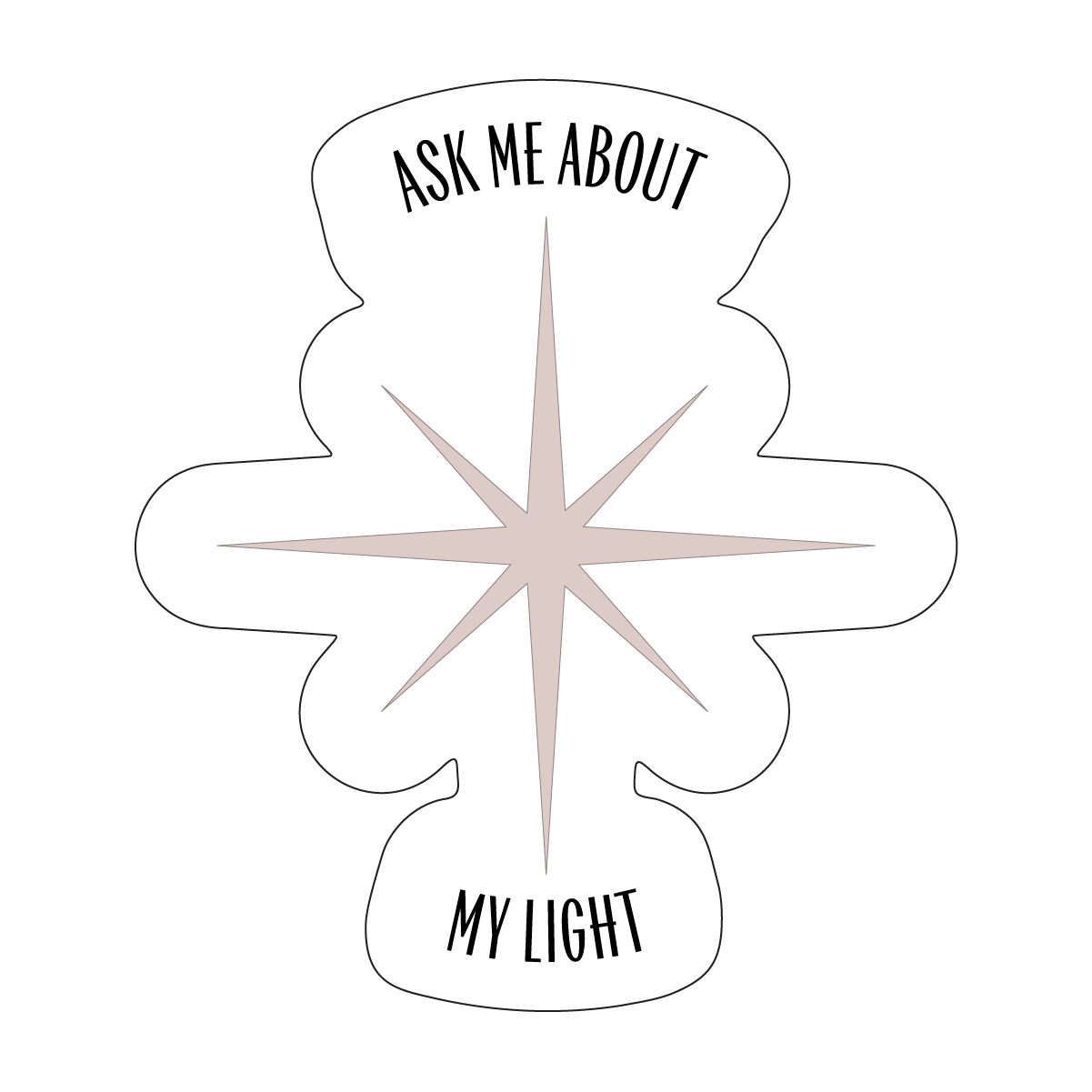 Ask Me About My Light sticker for angel parents by Nora’s Light